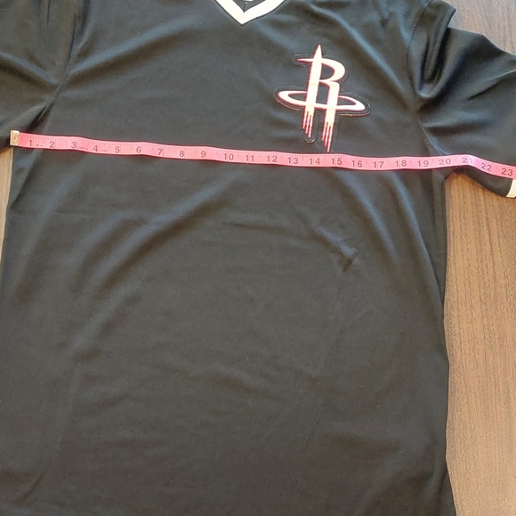 Ultra Game NBA Houston Rockets Mens Jersey V-Neck Mesh Short Sleeve Tee Shirt - Picture 3 of 4